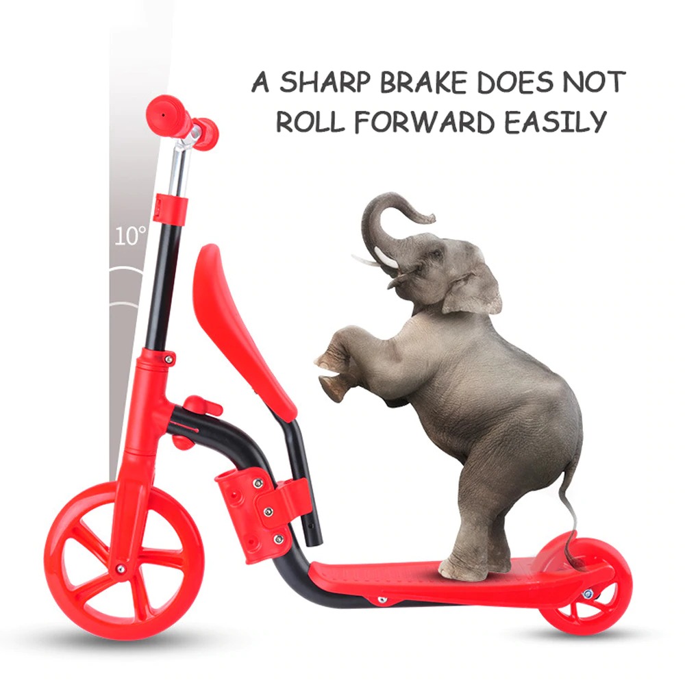 2-in-1 Scooter sledge for babies - Can be converted to balancing vehicles, scooters