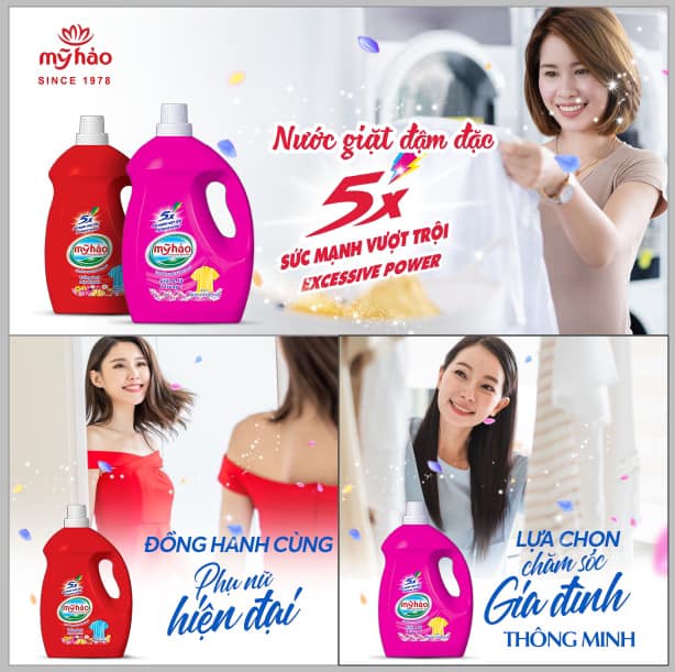 Nước Giặt Hương Nước Hoa Mỹ Hảo | 5X Đậm Đặc Sạch Nhanh, Lưu Hương Cao Cấp | Bình 3.4KG