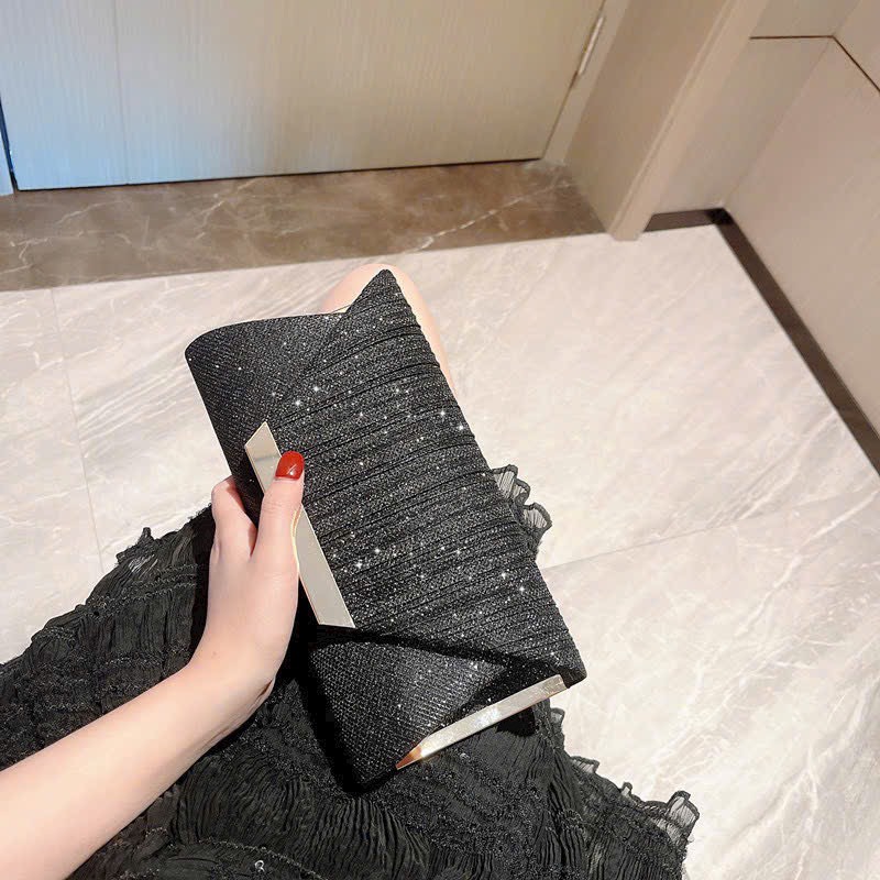 Clutch nữ dự tiệc kim tuyến bling bling