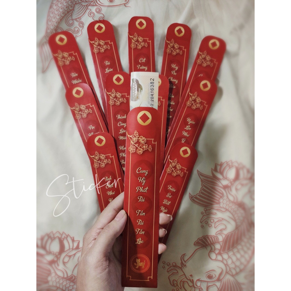 Bao lì xì Gieo quẻ 12 con giáp (xấp 12)