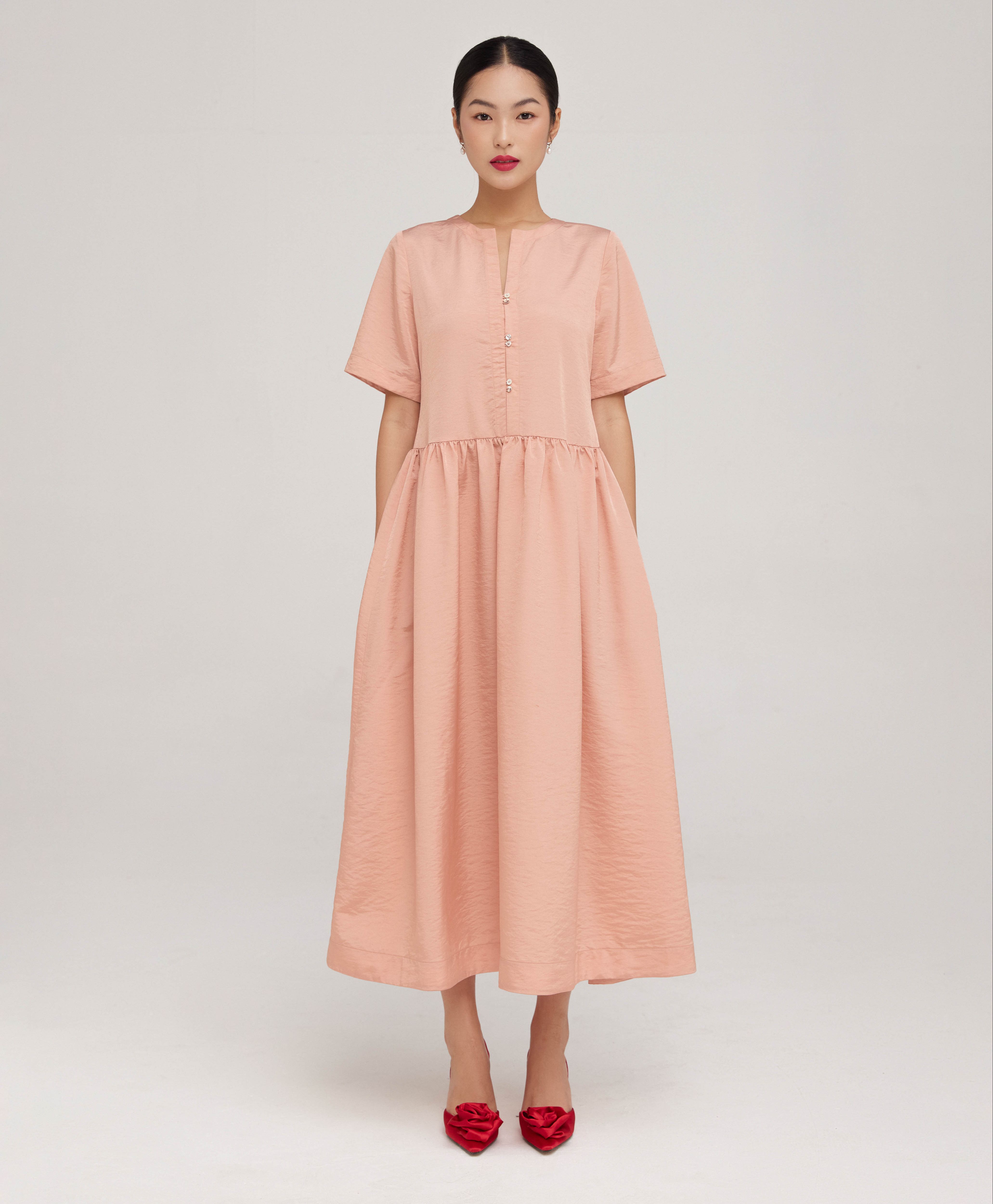 Đầm lụa baby doll Mauve Doll dress