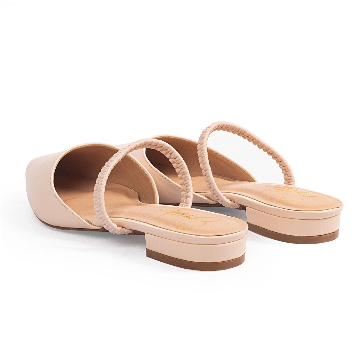 Giày nữ, giày cao gót slingback mũi nhọn cao 2cm phối dây thời trang kiểu dáng basic - EL002 (NU)