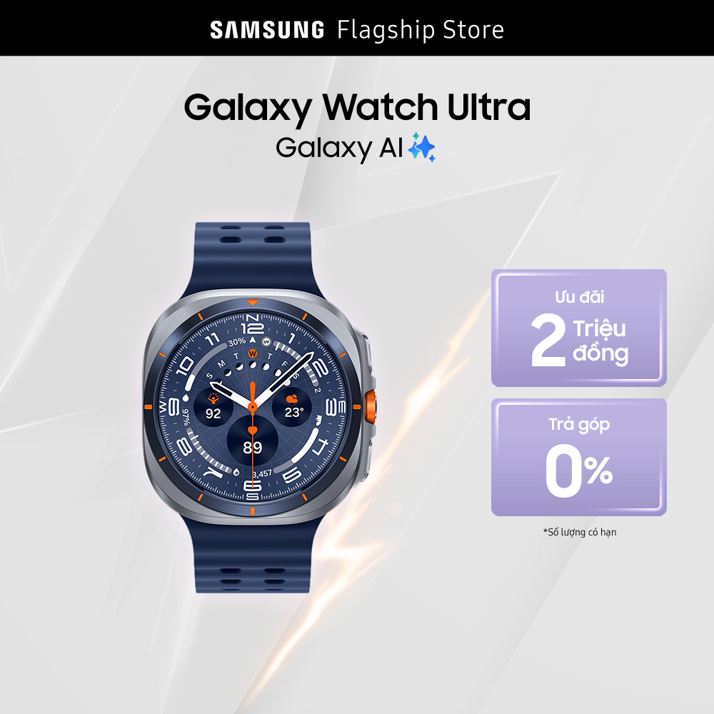 Đồng hồ thông minh Samsung Galaxy Watch Ultra, Galaxy AI, thiết kế từ Titan, 47mm, LTE