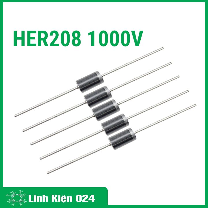 Diode her208 1000v 2a - đi ốt chỉnh lưu dải tần thấp