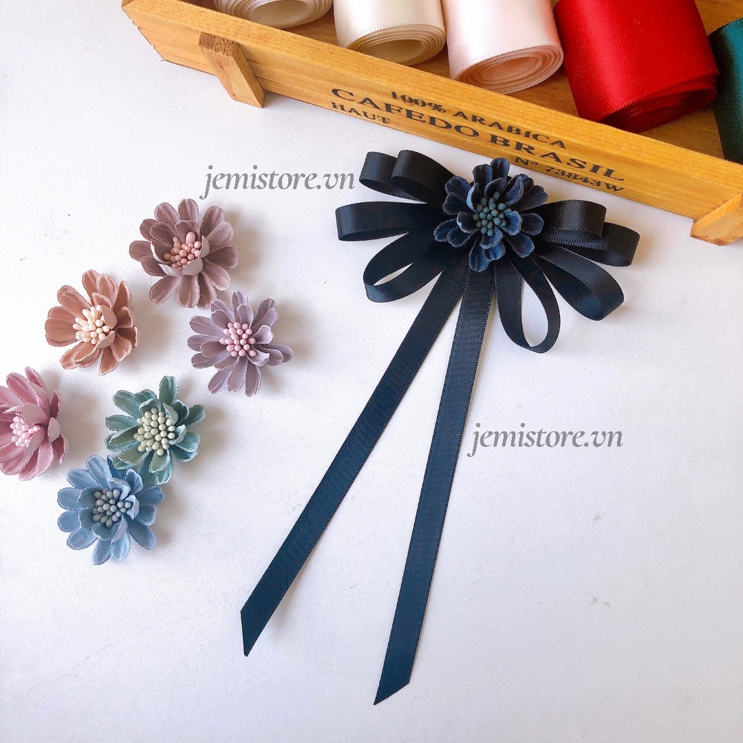 Nơ cài áo - Tag cài cổ áo sơ mi nữ handmade
