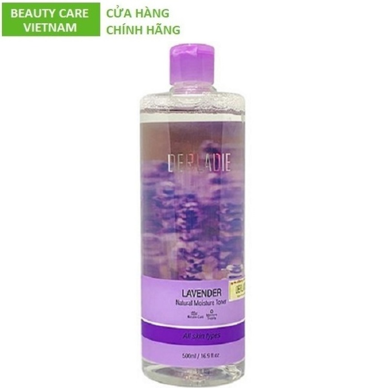 Nước hoa hồng kháng viêm, kiềm dầu và hỗ trợ làm giảm mụn Derladie Lavender Natural Moisture Toner 500ml cao cấp