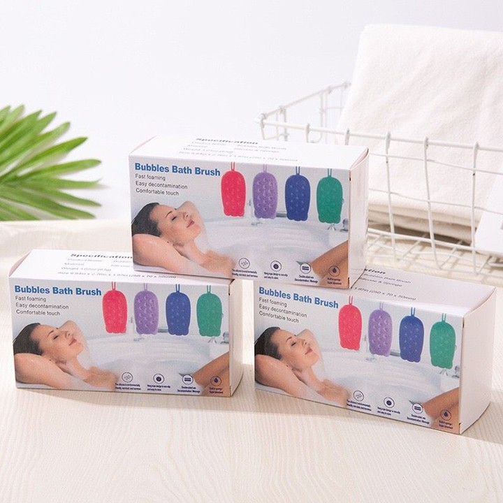 Chuột Tắm Cọ Lưng Silicon/ Bông Tắm Cọ Lưng