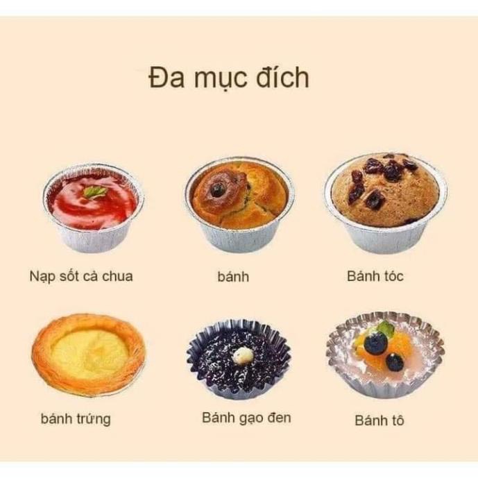 Bát Giấy Bạc Nướng Bánh, Nướng Hàu (Combo 100 Cái)