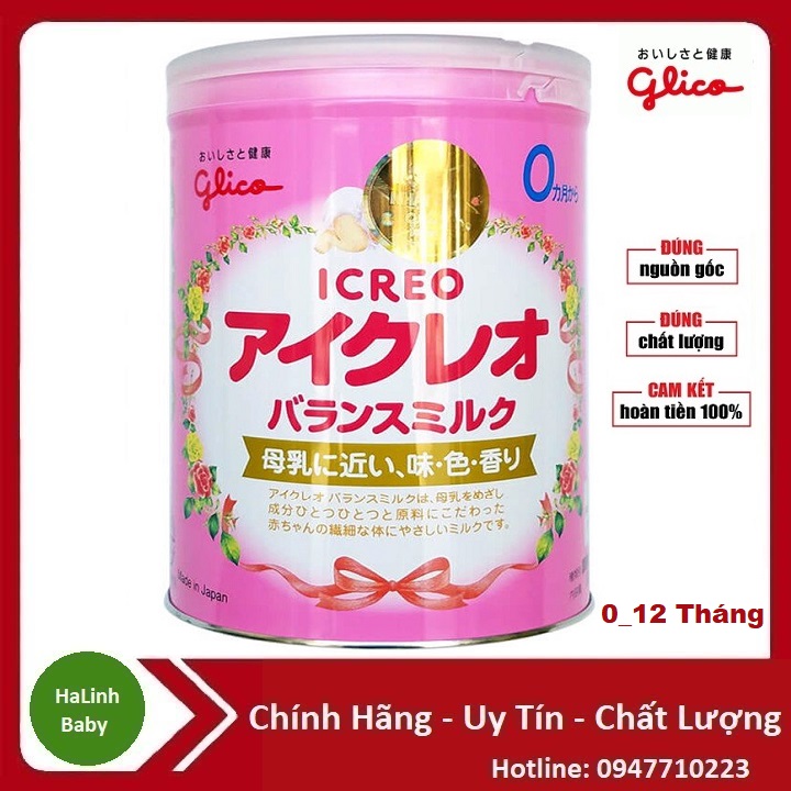 Sữa Bột Glico Icreo Số 0 800g (Dành cho trẻ 0_1 Tuổi)