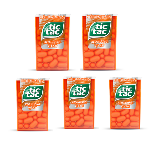 HCMCOMBO 5 HỘP Kẹo Tic Tac hương vị cam 145 g