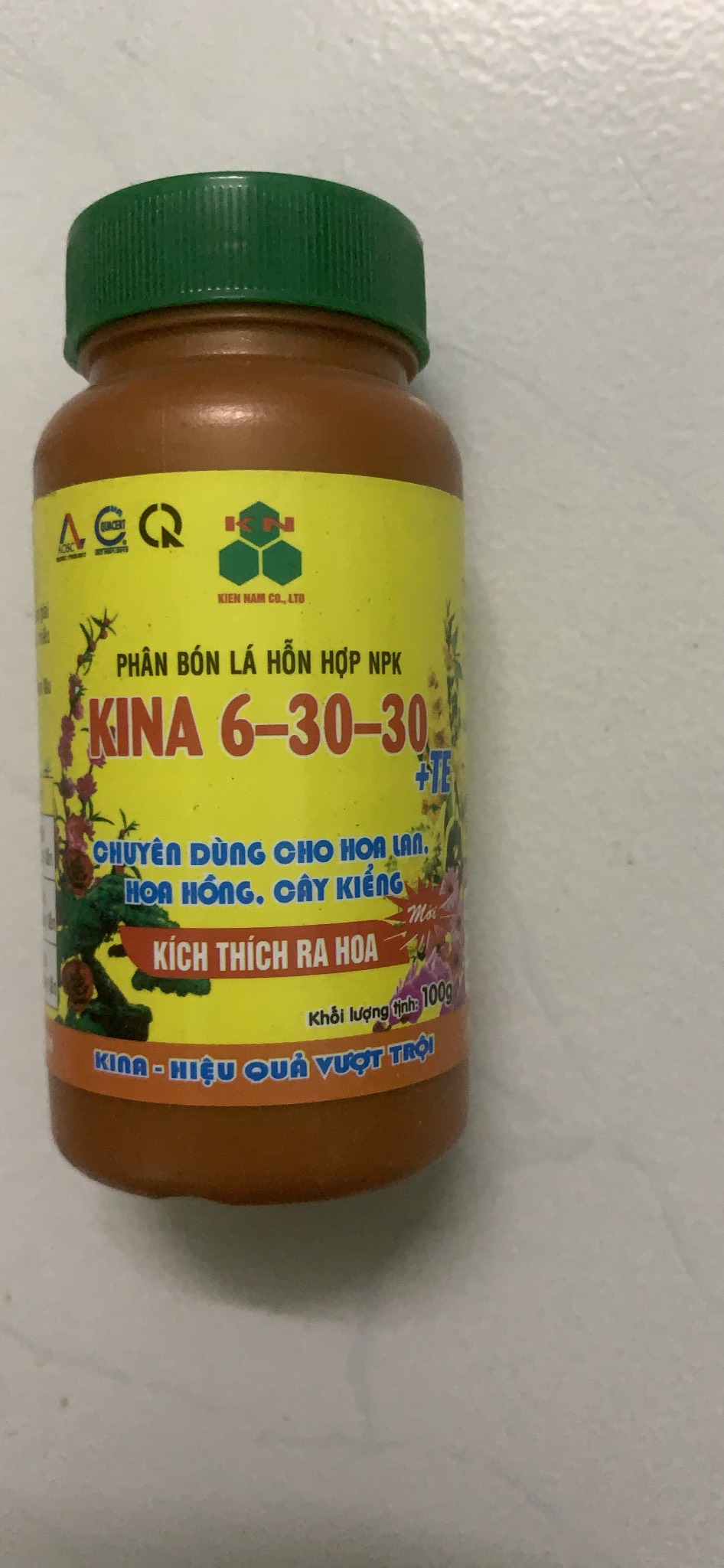 Phân bón npk kina theo phân loại 30-10-10 ; 21-21-21 ; 6-30-30; 10-55-10 lọ 100gr