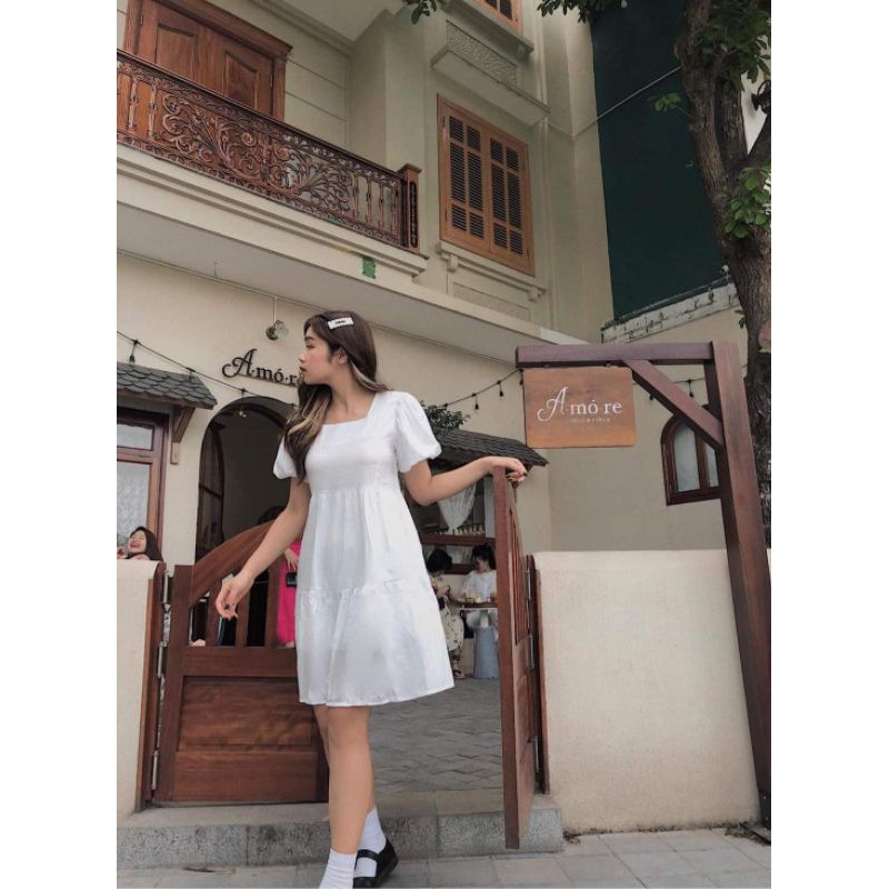 Đầm - váy babydoll 3 tầng cổ tròn