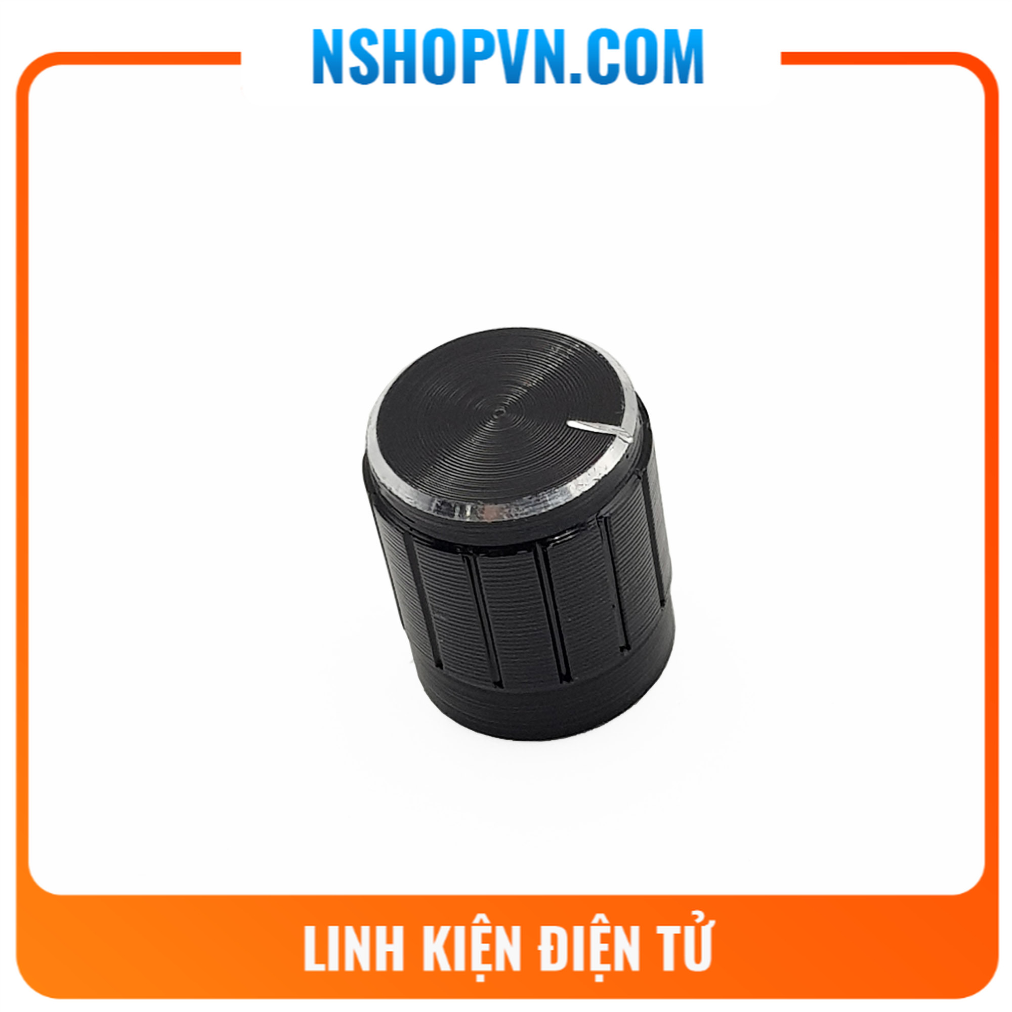 Núm chiết áp nhôm trục răng 6mm màu vàng/đen/trắng