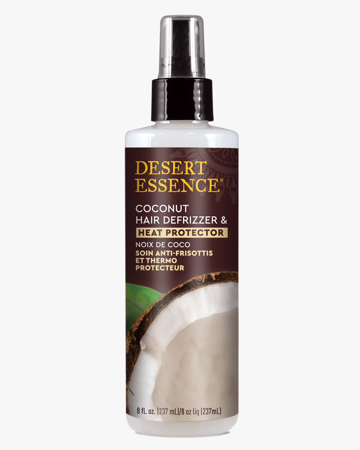 Xịt dưỡng chiết xuất từ dừa bảo vệ tóc khỏi nhiệt độ Desert Essence Coconut Hair Defrizzer and Heat Protector
