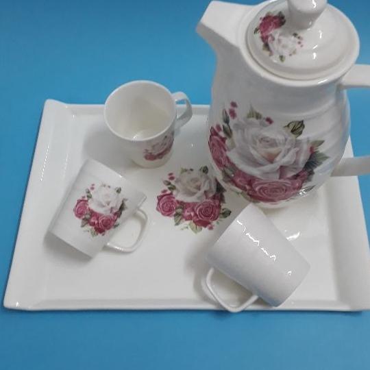 Bộ ấm chén uống trà khay cao 22