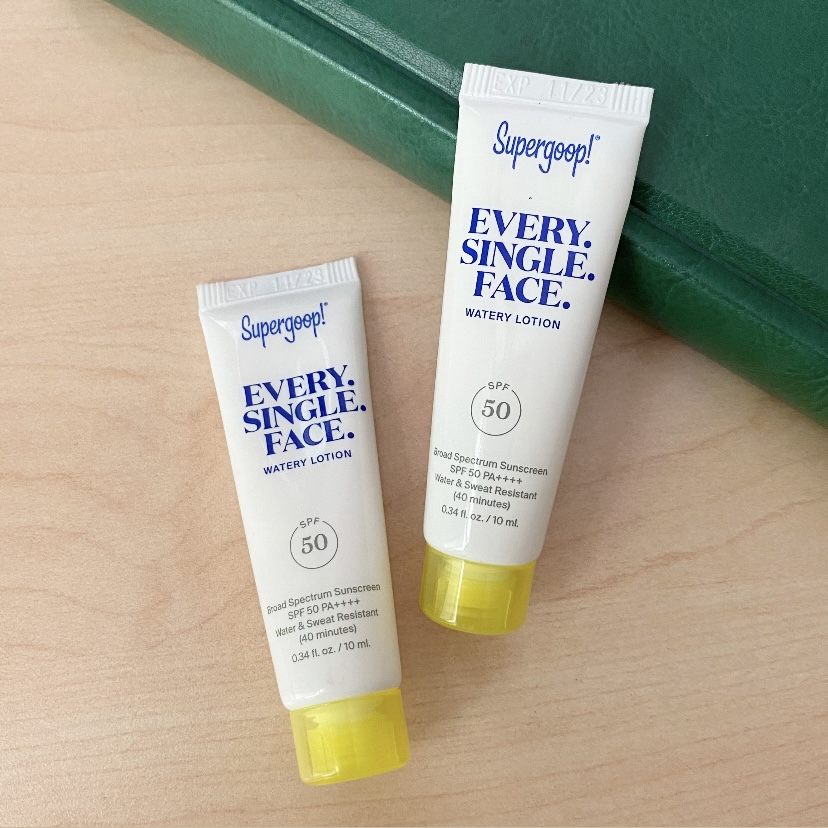 10ml - kem chống nắng spf 50 supergoop every single face.