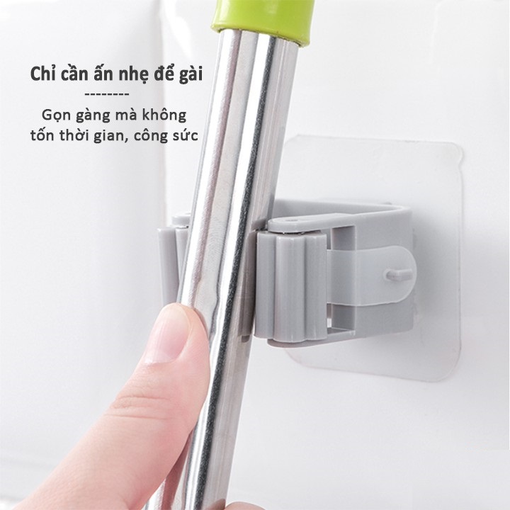 Móc Dán Tường Kẹp Giữ Chổi,Móc dán tường kẹp giữ cây lau nhà, móc treo chổi chịu lực 6kg