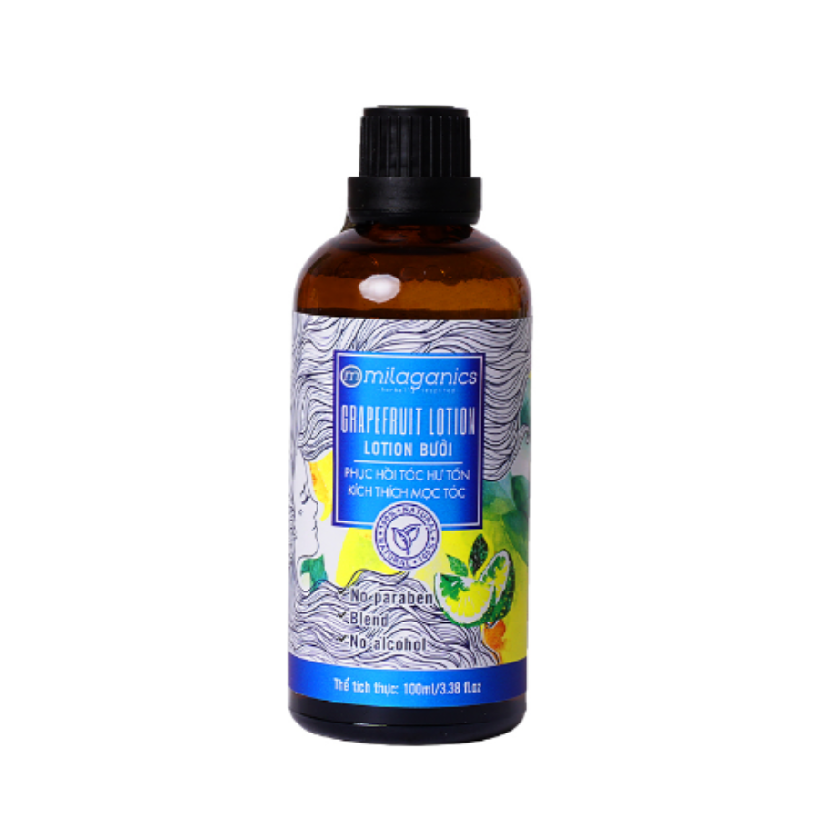 Lotion Bưởi Hỗ Trợ Mọc & Giúp Phục Hồi Tóc milaganics 100Ml