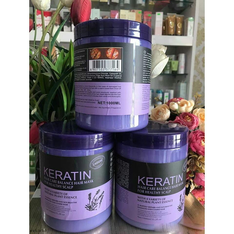 Kem hấp, ủ tóc Keratin 1000ml - Cho Tóc Khỏe, Hương Lavender