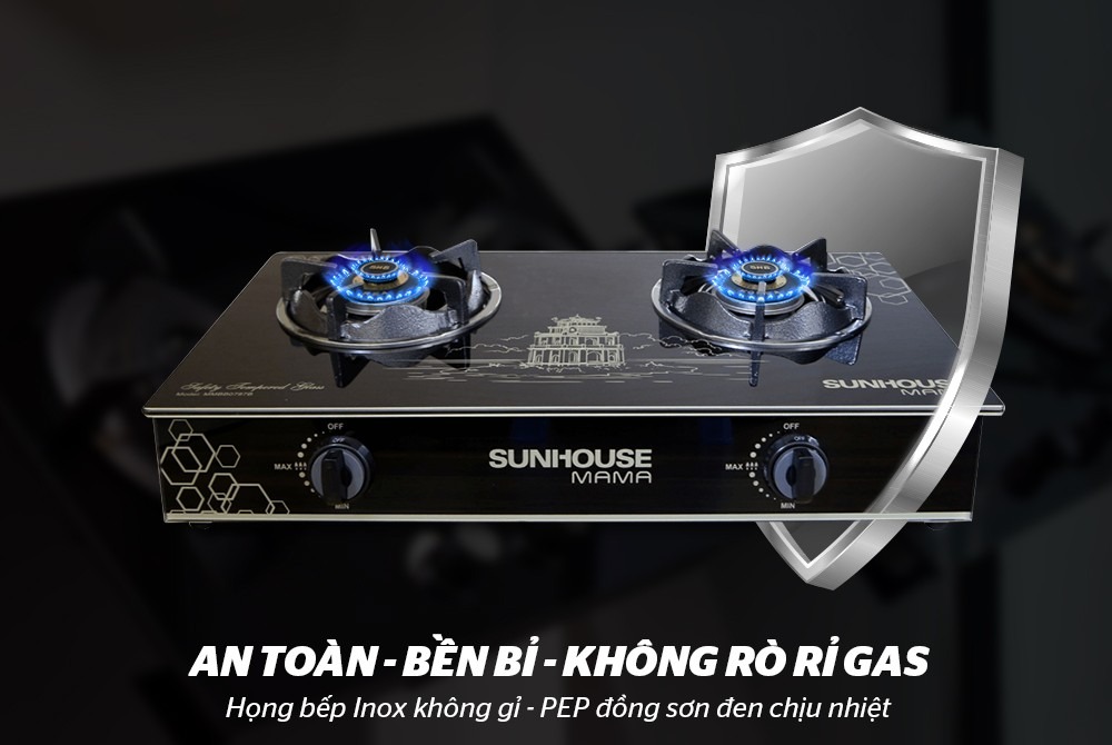 Bếp Gas dương kính Sunhouse Mama MMBB0787B