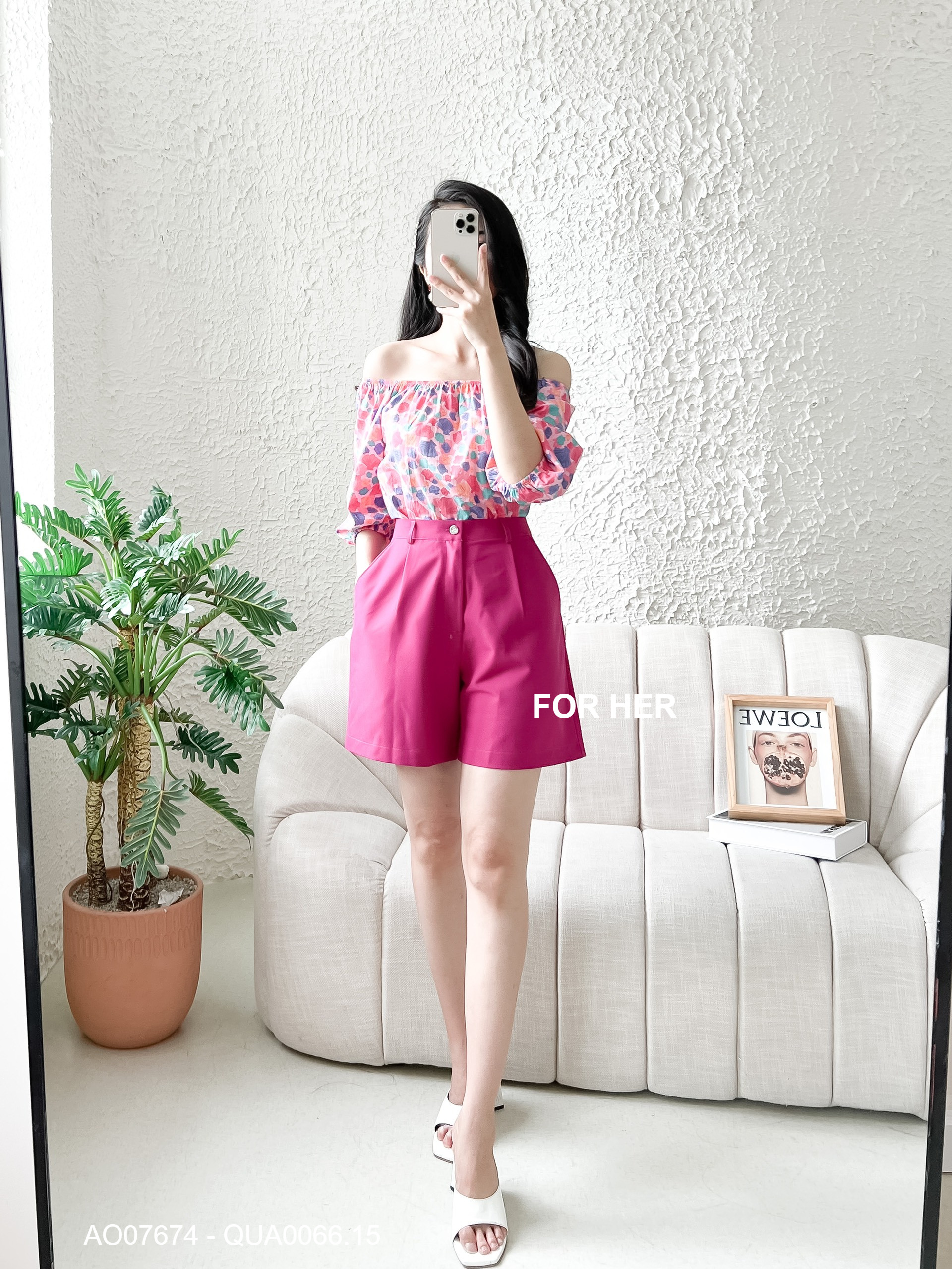 Quần short cài nút QUA0066 - FOR HER