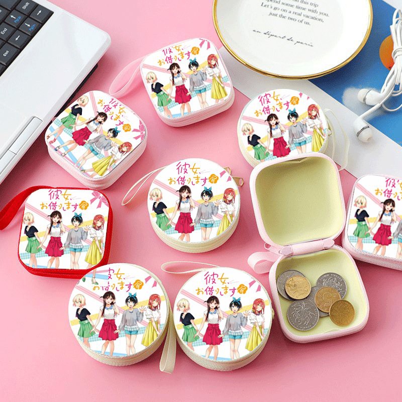 Hộp đựng tai nghe in hình Kanojo Okarishimasu DỊCH VỤ THUÊ BẠN GÁI anime chibi thiết kế tiện lợi