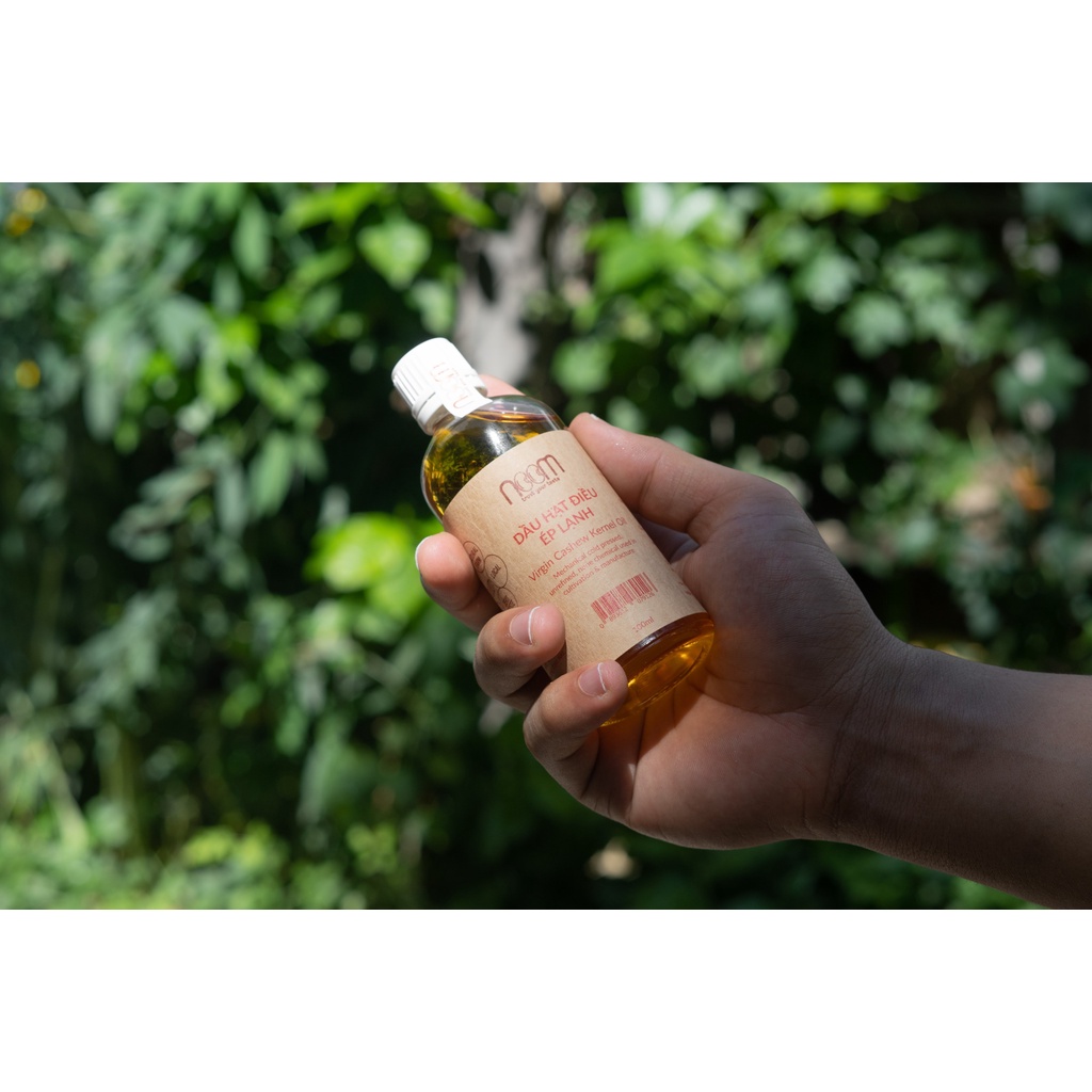 Dầu hạt điều ép lạnh 350ml & 100ml (tặng vòi nhấn chai 350ml) - Noom