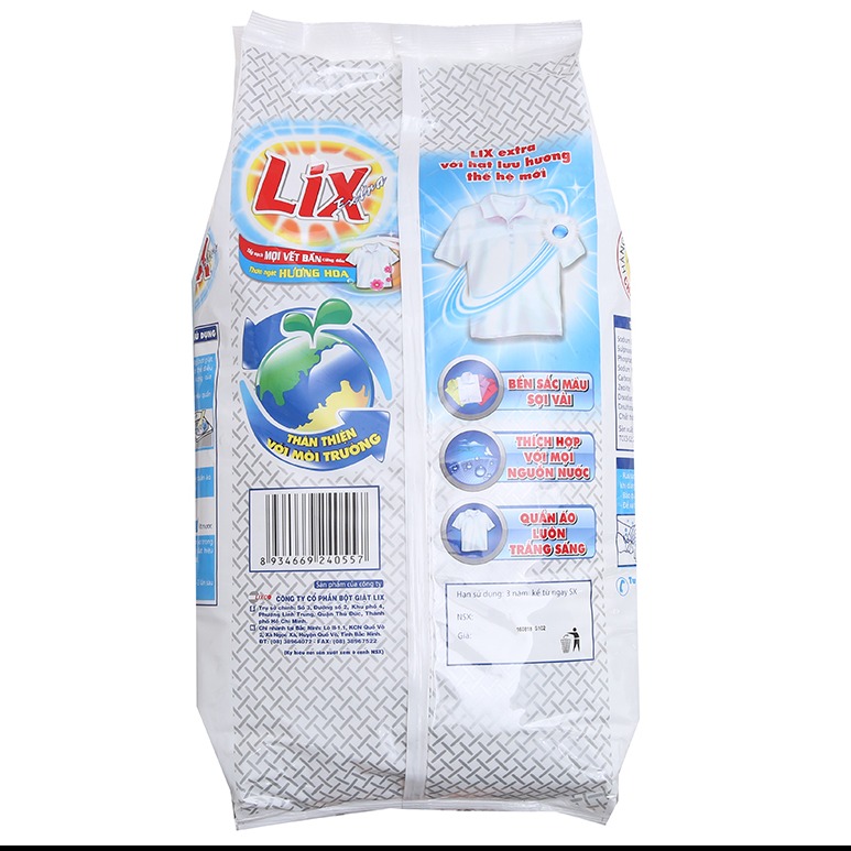 Bột giặt Lix Extra hương hoa 6kg