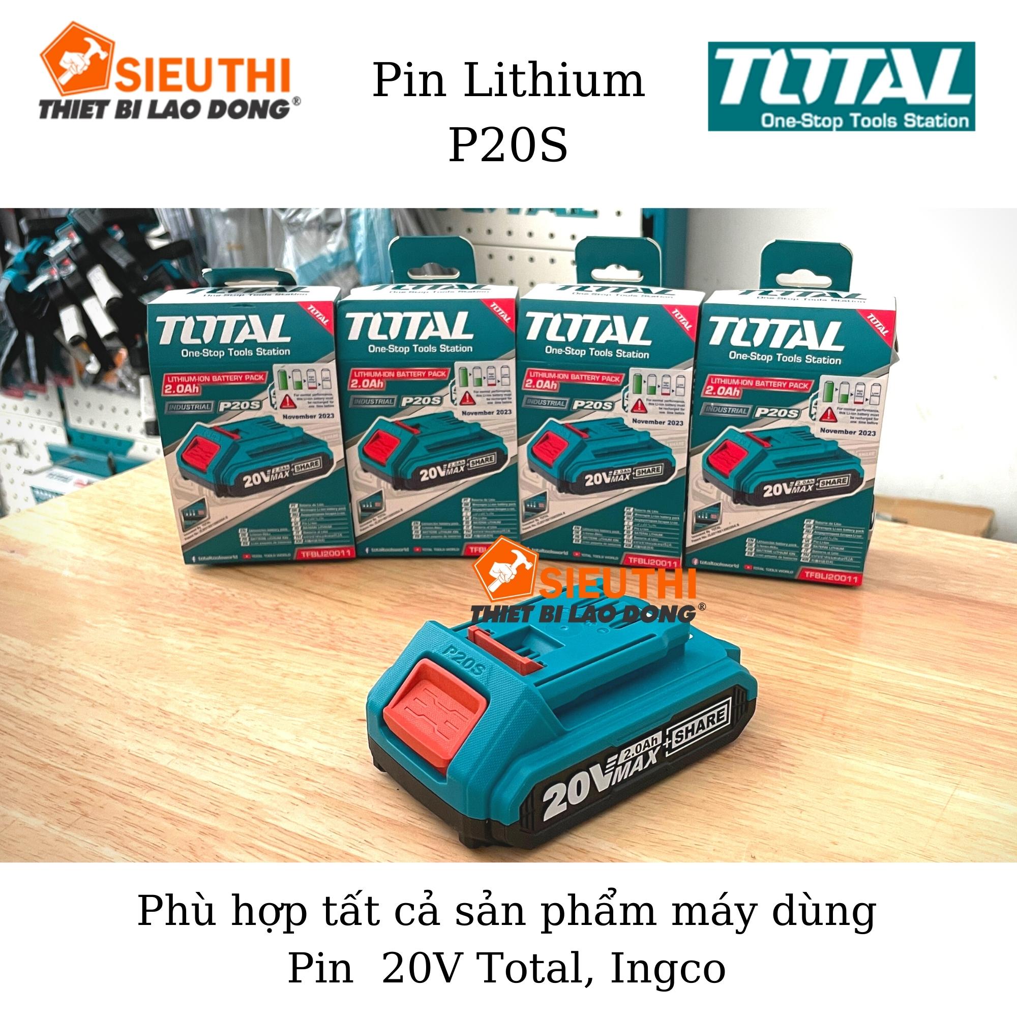TOTAL Pin Lithium 20V (F20S )TFBLI20011 <HÀNG CHÍNH HÃNG>