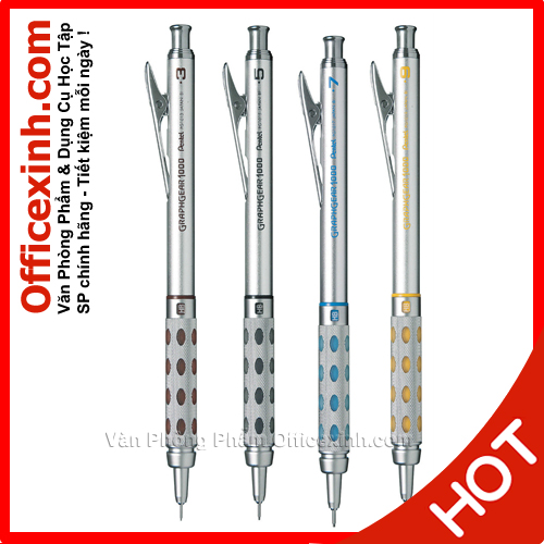 Bút chì bấm Pentel Graphgear 1000 0.3mm [Tặng ruột chì 0.3]
