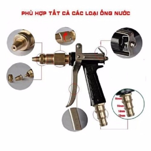 [HCM]Vòi phun RỬA XE TĂNG ÁP LỰC NƯỚC