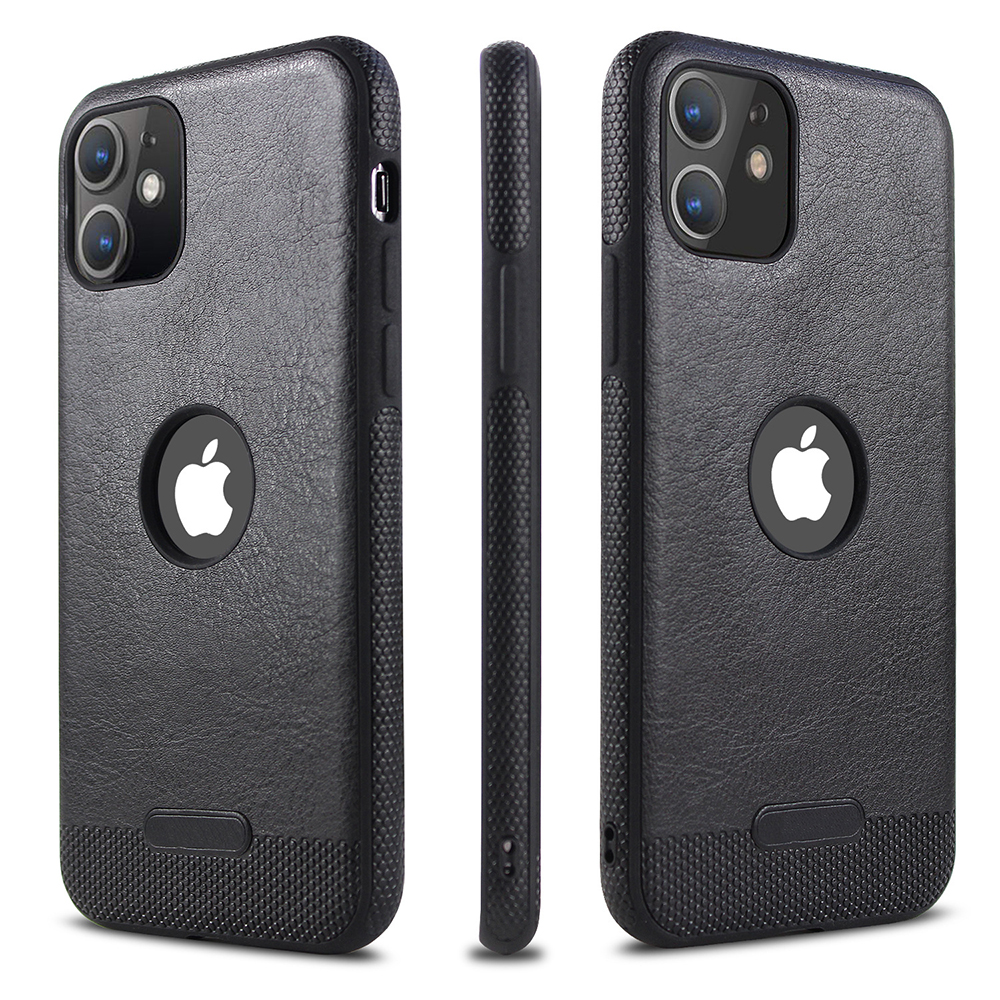 Ốp lưng da cho iPhone 11, 11Pro, 11Pro Max có hở logo mặt lưng