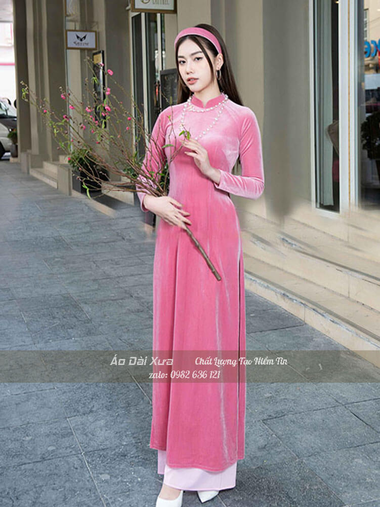 Áo Dài Truyền Thống Nữ Nhung HL17