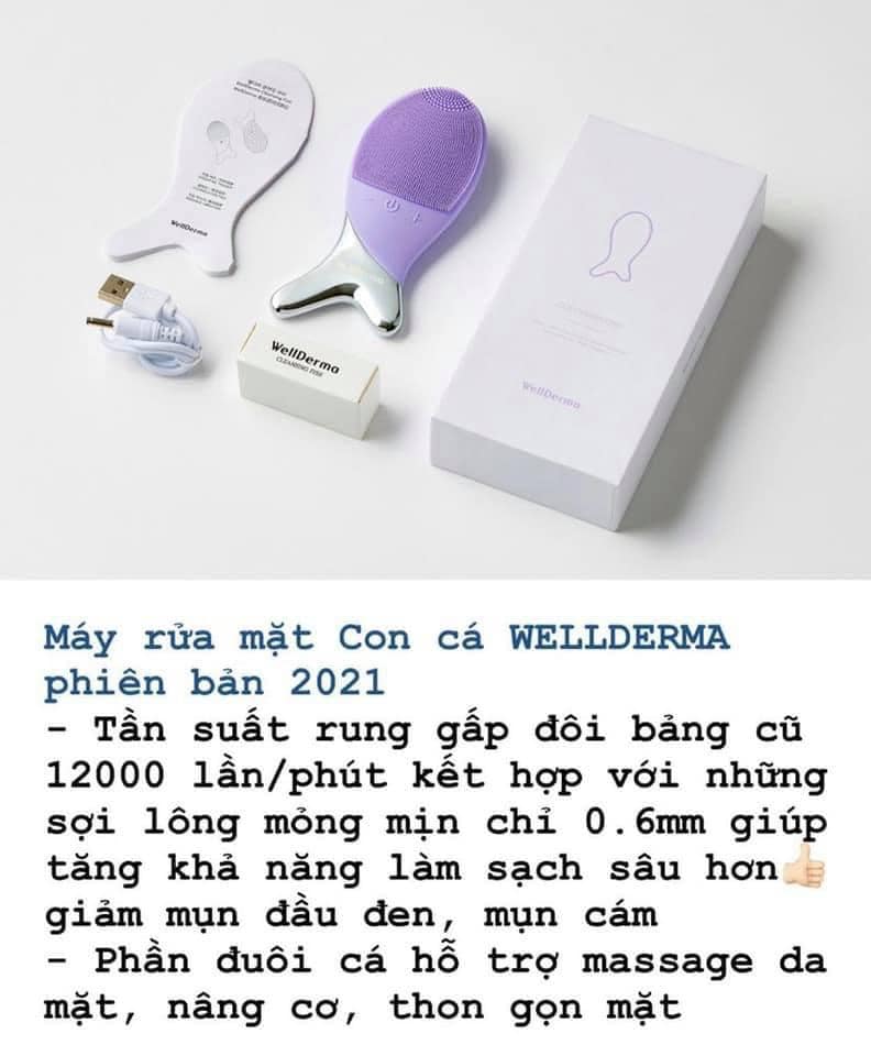 Máy rửa mặt con cá Wellderma Mẫu mới 2021