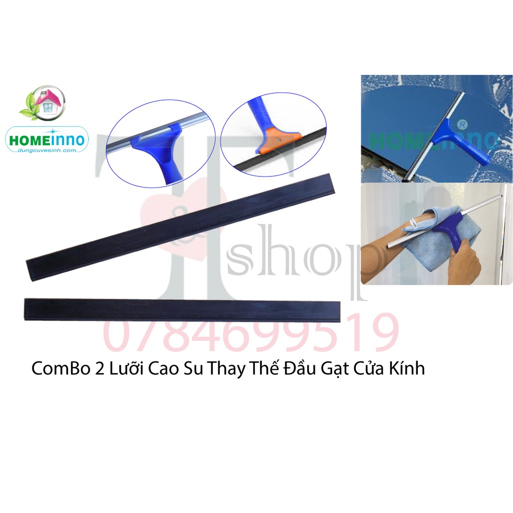 Combo 2 Lưỡi Cao Su THAY THẾ Cây Gạt Kính Homeinno Dài 35cm (KHÔNG CÂY GẠT KÍNH)