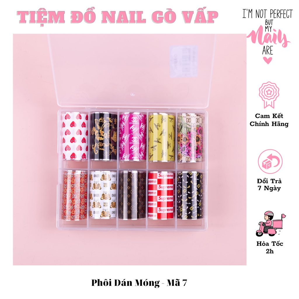 Hộp Phôi Dán Trang Trí Móng Tay Nhiều Mẫu