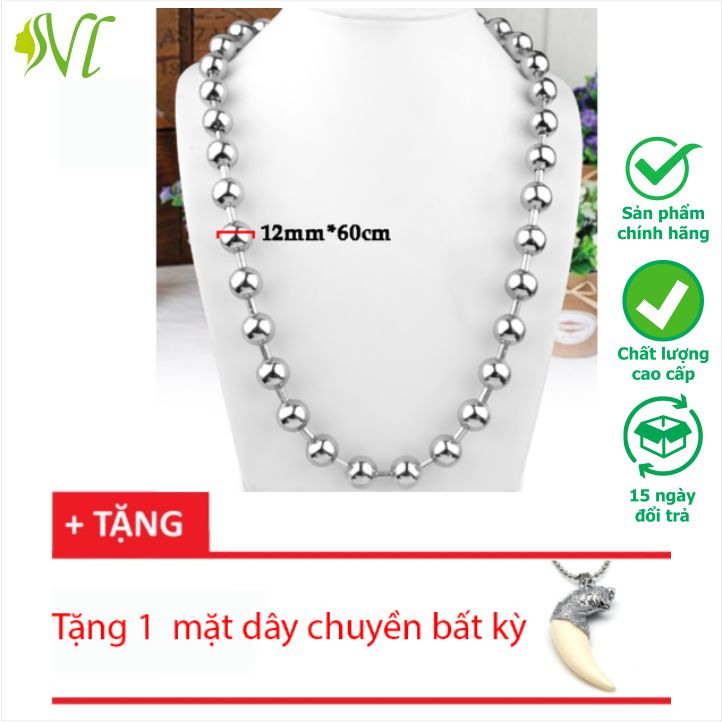 Dây chuyền ngầu nam bi phong cách trẻ cá tính mạnh không đen không gỉ  xài nước tốt Người Đẹp Vì Lụa