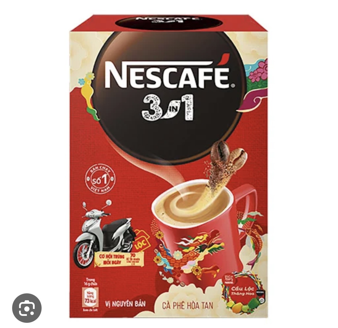 Cà phê sữa NesCafé 3 in 1 vị rang đậm và nguyên bản hòa 320g