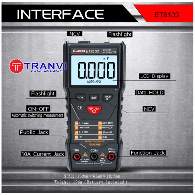 Đồng hồ vạn năng tự động WinAPEX- ET 8103