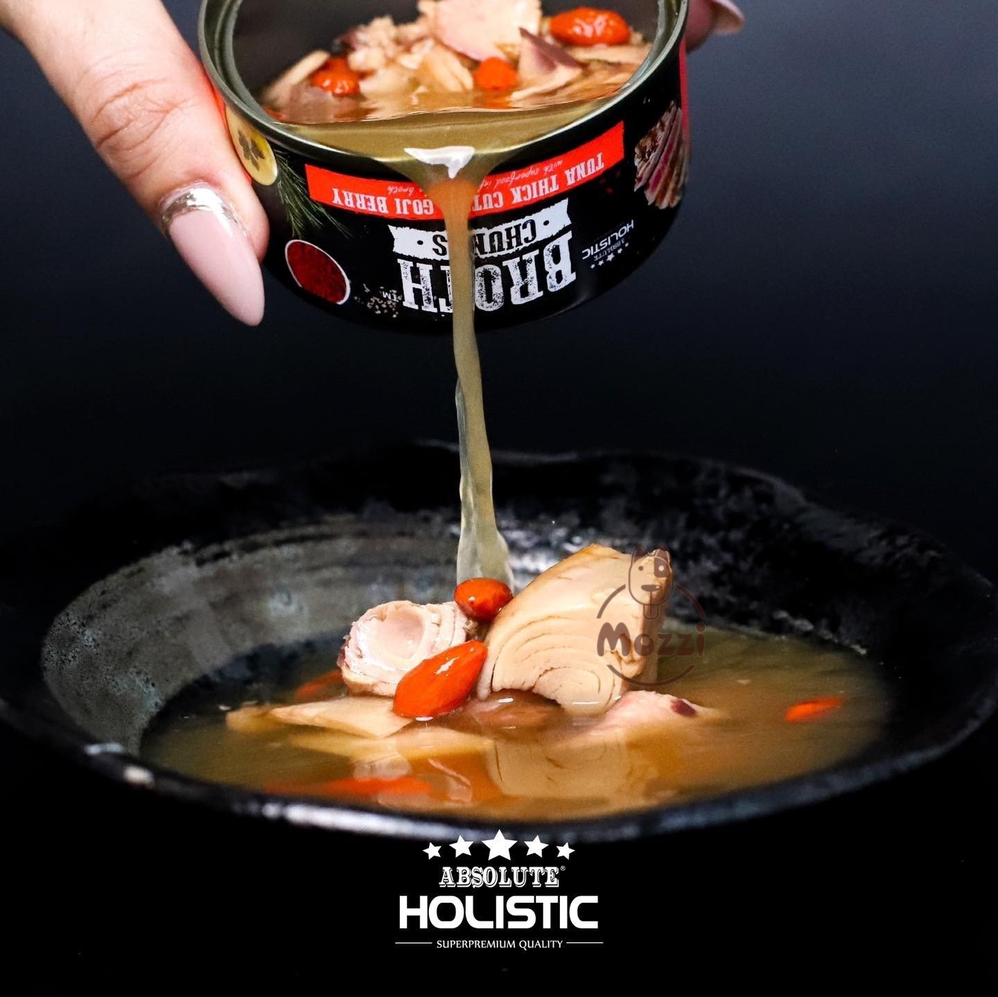 Pate cho chó mèo Broth Chunks Absolute Holistic Lon 80gr
