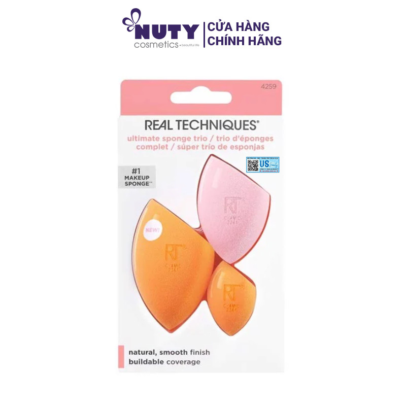 Set 3 Bông Mút Trang Điểm Real Techniques Sponge Set Ultimate Sponge Trio (3 pcs)