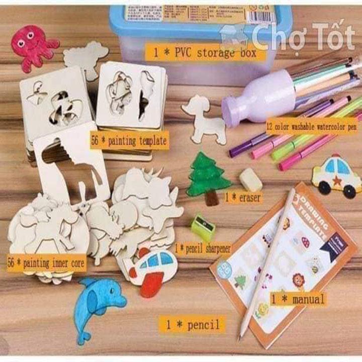 Bộ Khuôn Gỗ Vẽ Tranh Cho Bé