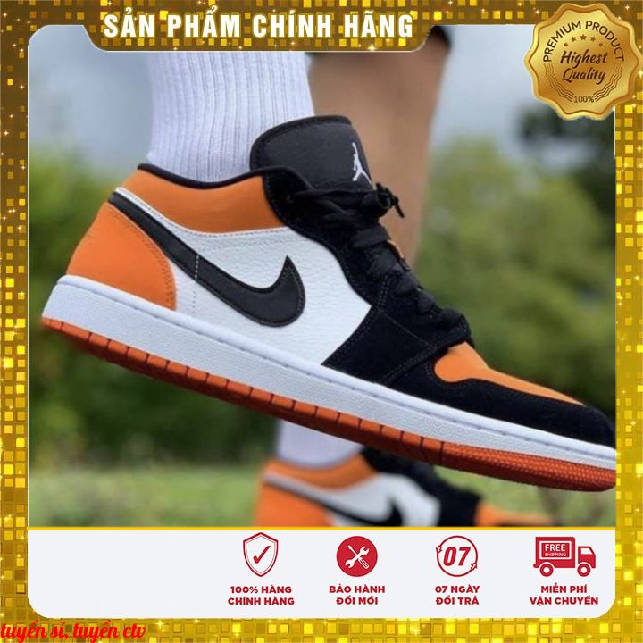 Giày thể thao JD Cam Thấp Full Box Full Phụ Kiện