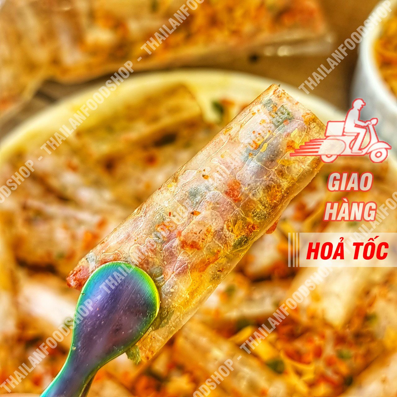 Bánh Tráng Tôm Mỡ Hành Xâu 10 Gói
