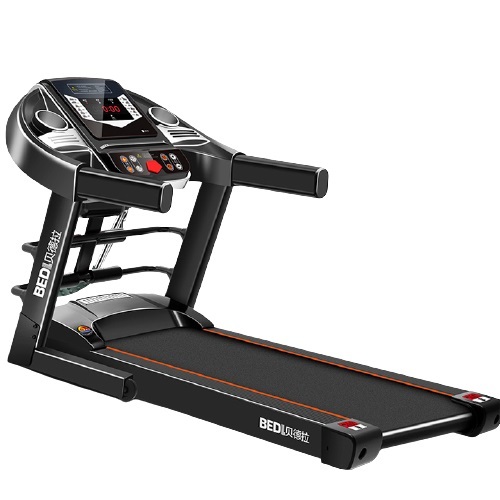 Máy chạy bộ tại nhà có đai đánh mỡ bụng, máy chạy bộ điện tập thể dục, nghe nhạc mp3, màn hình điện tử hiển thị