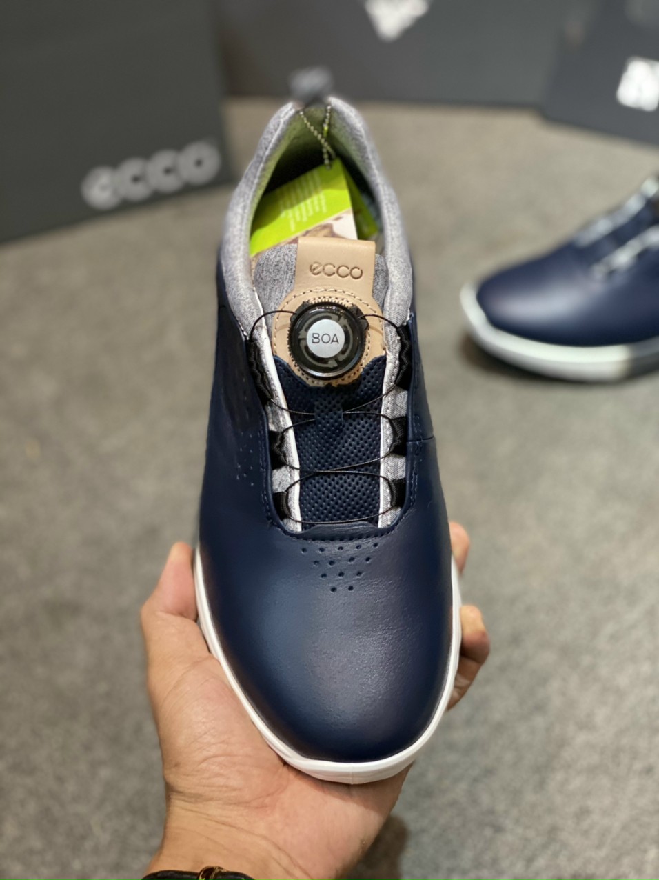 [GIÁ TỐT] Giày ECCO GOLF Nam xanh xám Nhập Khẩu
