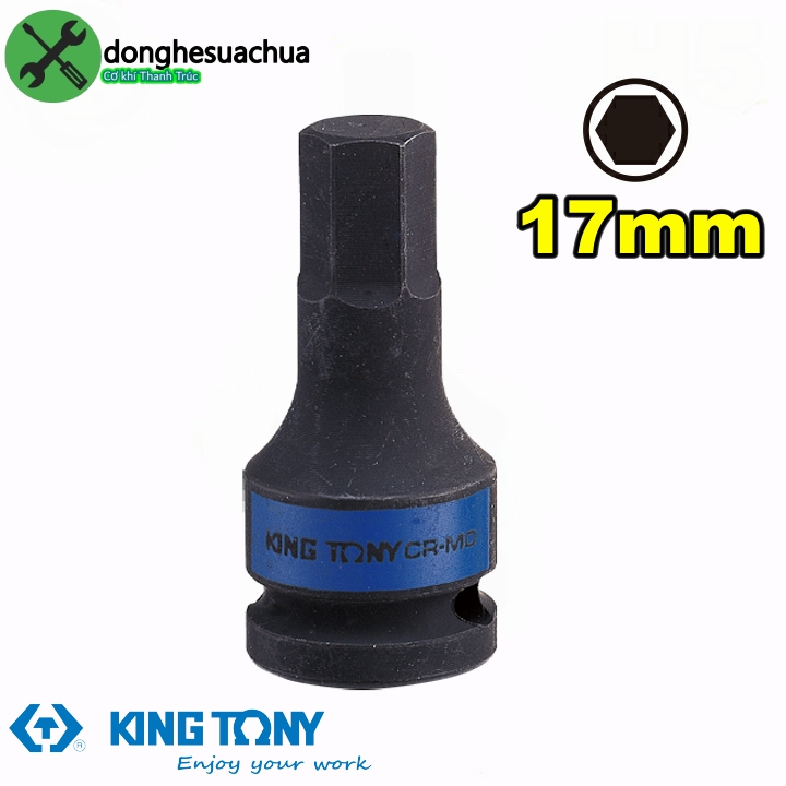 Đầu tuýp đen lục giác 17mm kingtony 405517 loại 1/2