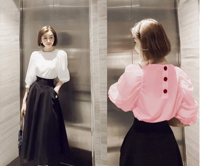 [HCM]Áo Cổ Tròn Tay Bo Hella