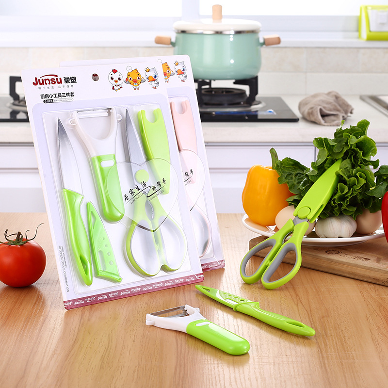 BỘ 3 DAO KÉO BÀO GỌT CẮT TRÁI CÂY, TỈA HOA QUẢ_2 mẫu gồm các loại dao tỉa, gọt trái cây, kéo cắt thực phẩm, khay cắt trái cây giúp bạn giúp bạn gọt vỏ, bào vỏ, bào sợi nhuyễn, cắt miếng các loại trái cây, rau củ