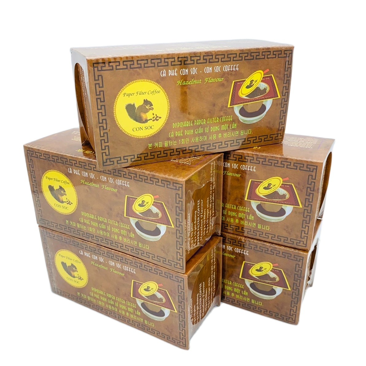 Combo 5 Hộp Cà phê Con Sóc Phin Lọc Đơn Nâu